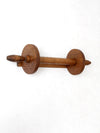 vintage wooden wall mount towel rack