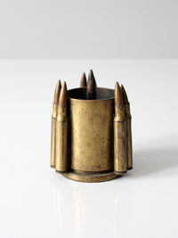 vintage trench art brass vase