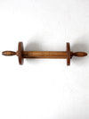 vintage wooden wall mount towel rack