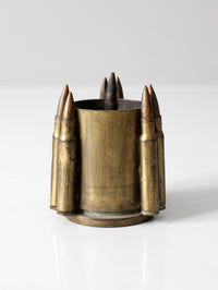 vintage trench art brass vase