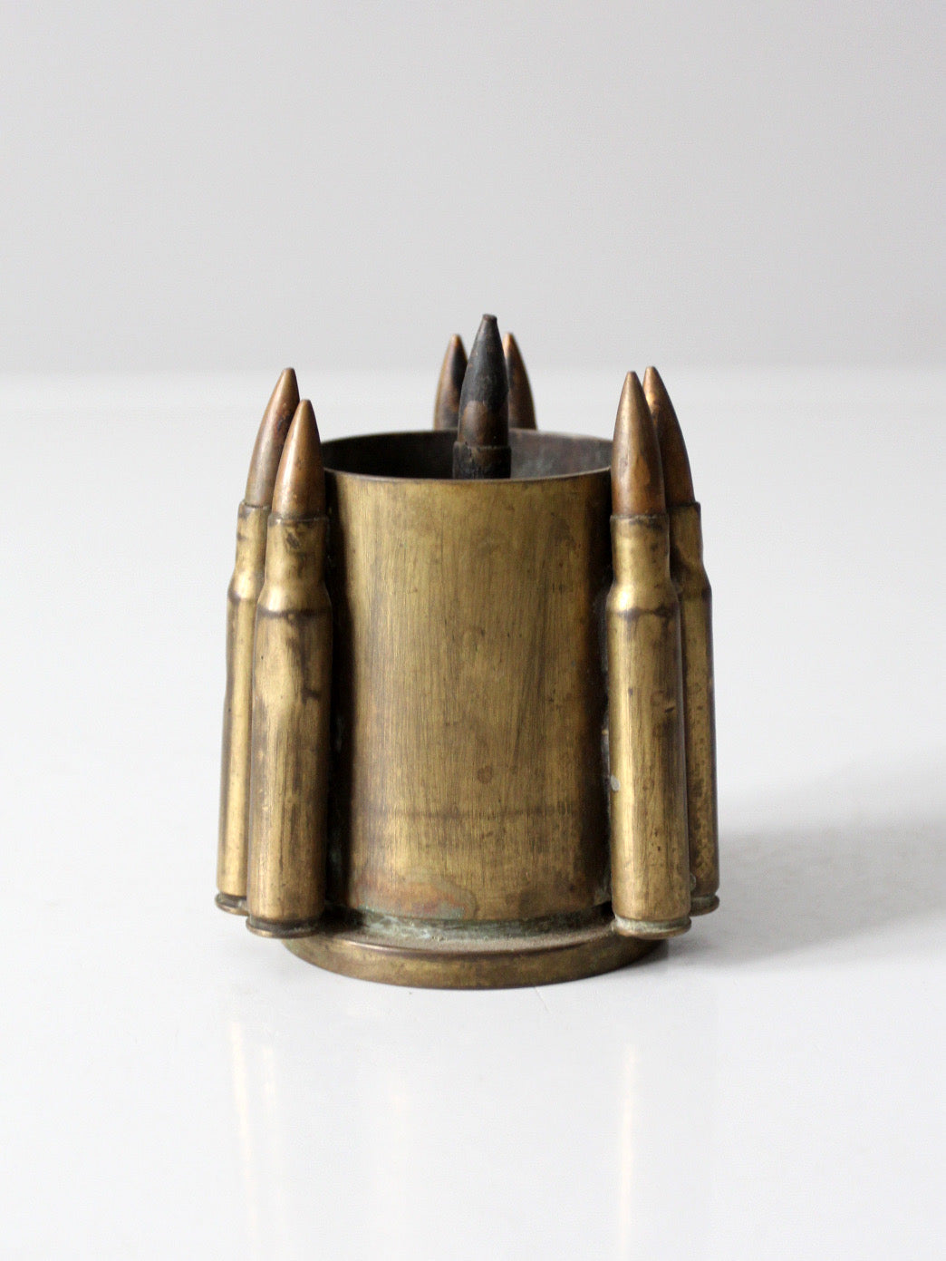 vintage trench art brass vase