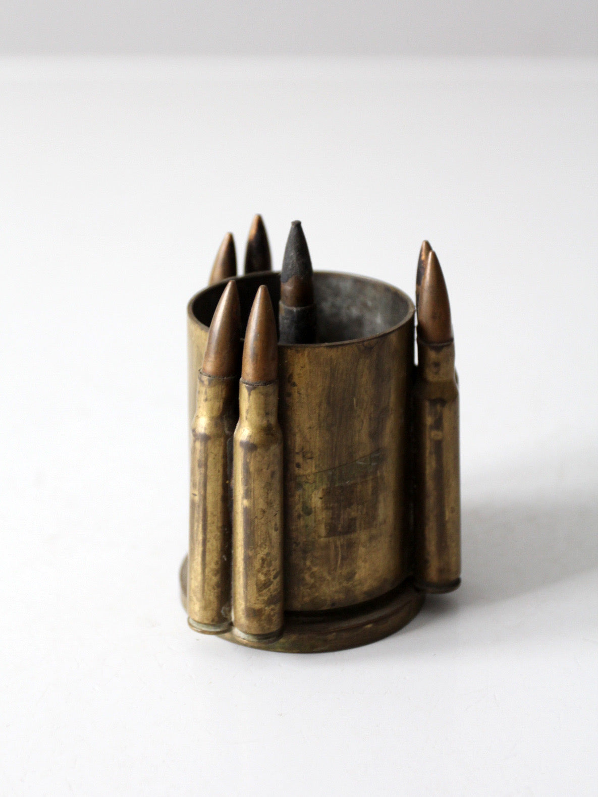 vintage trench art brass vase