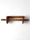 vintage wooden wall mount towel rack