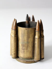 vintage trench art brass vase