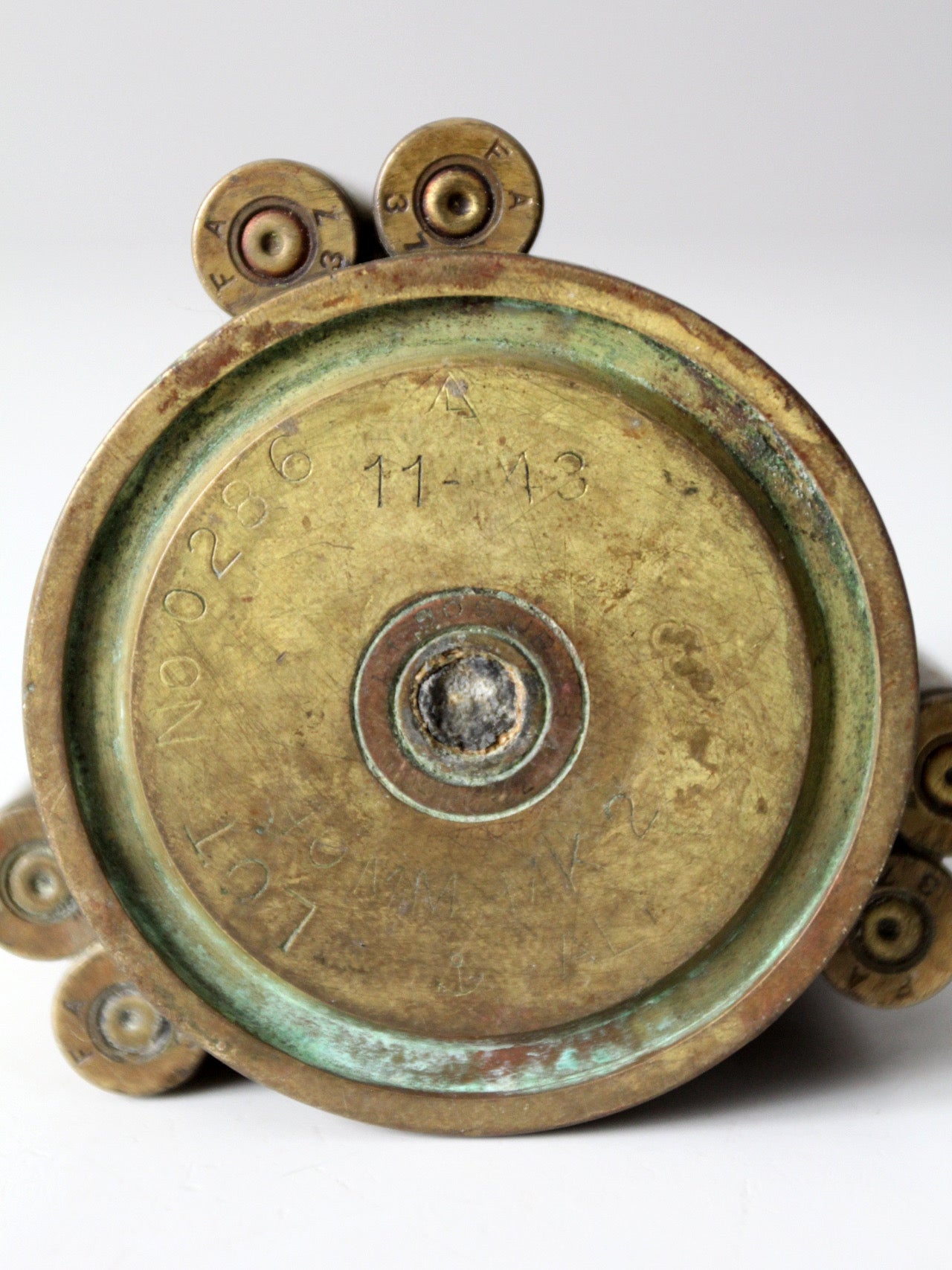 vintage trench art brass vase