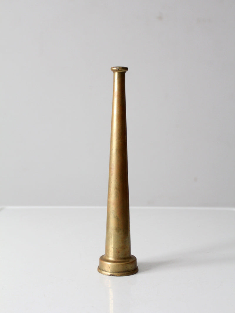 vintage brass firehose nozzle