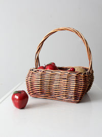 vintage wicker harvest basket