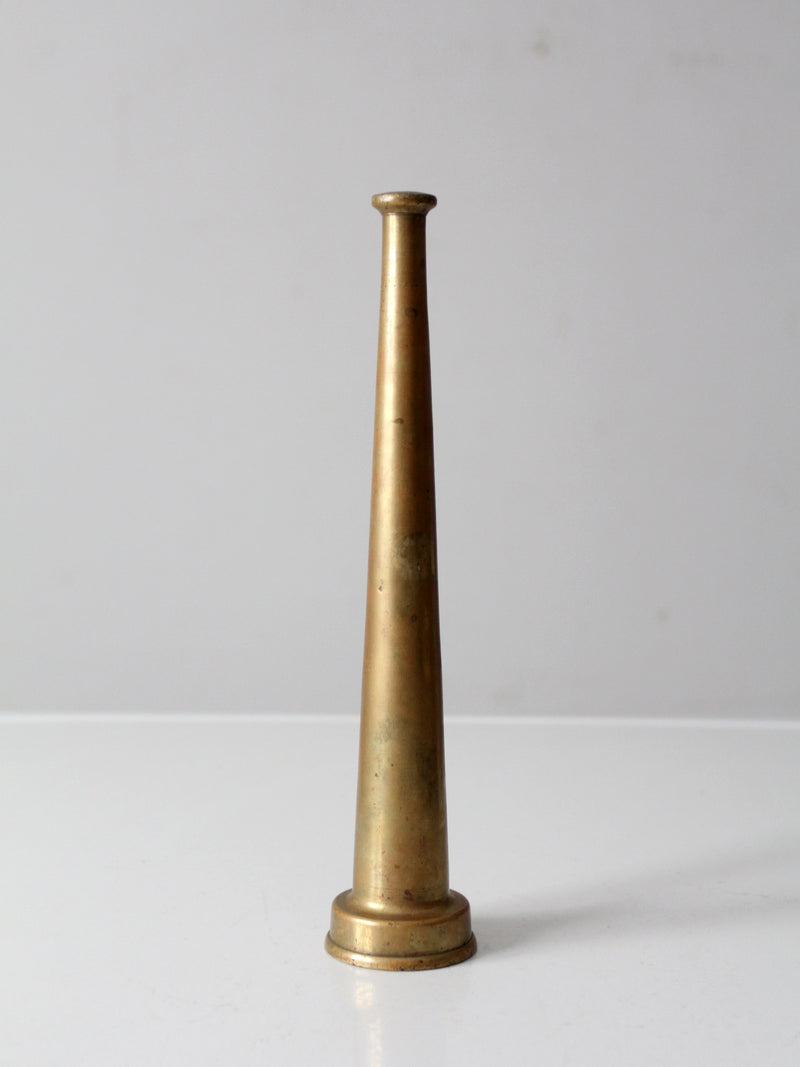 vintage brass firehose nozzle