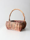 vintage wicker harvest basket