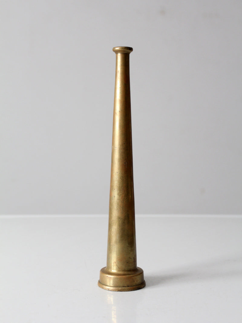 vintage brass firehose nozzle