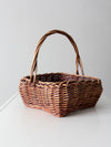 vintage wicker harvest basket