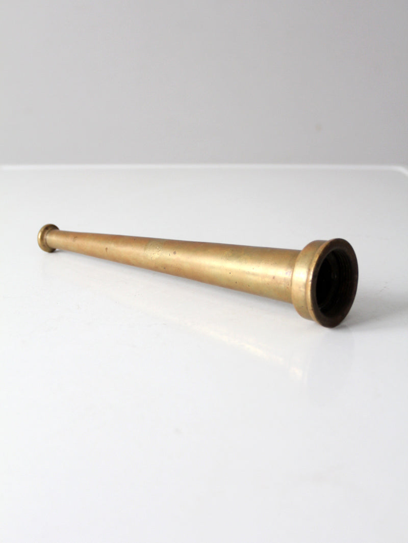 vintage brass firehose nozzle