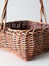 vintage wicker harvest basket