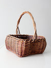 vintage wicker harvest basket