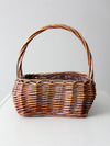 vintage wicker harvest basket