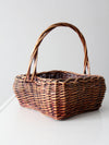 vintage wicker harvest basket