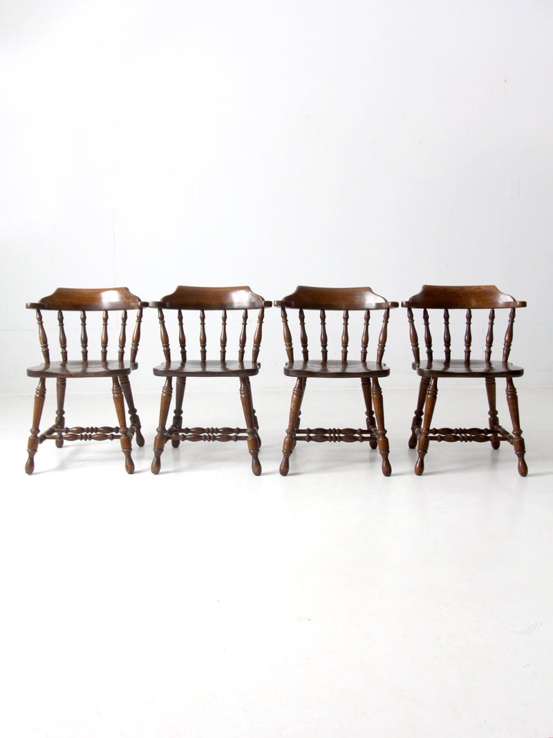 vintage Richardson Brothers Company oak dining chairs set of 4