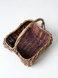 vintage wicker harvest basket