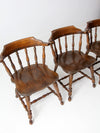 vintage Richardson Brothers Company oak dining chairs set of 4