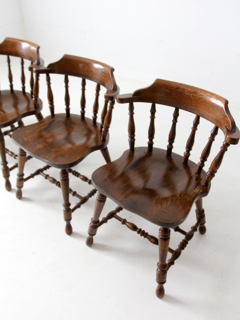 vintage Richardson Brothers Company oak dining chairs set of 4