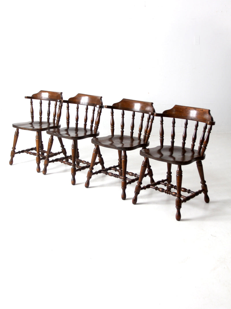 vintage Richardson Brothers Company oak dining chairs set of 4