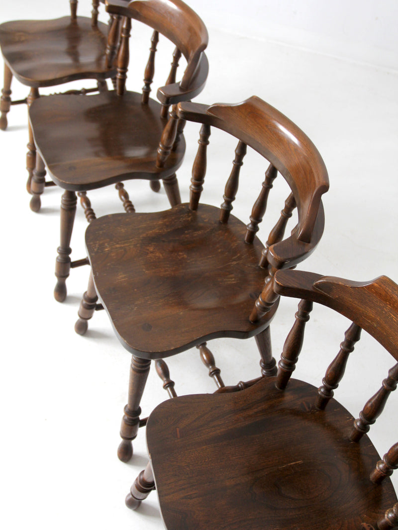 vintage Richardson Brothers Company oak dining chairs set of 4