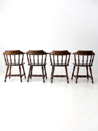 vintage Richardson Brothers Company oak dining chairs set of 4