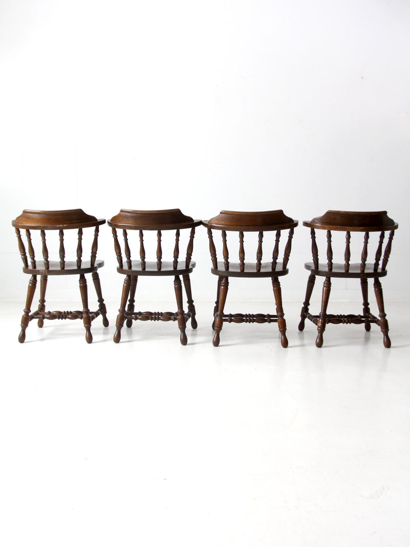 vintage Richardson Brothers Company oak dining chairs set of 4