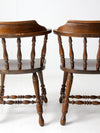 vintage Richardson Brothers Company oak dining chairs set of 4