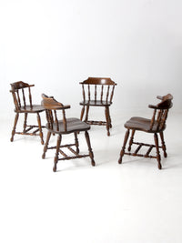 vintage Richardson Brothers Company oak dining chairs set of 4