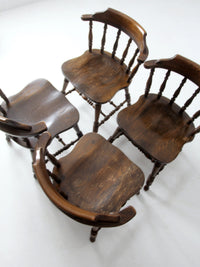 vintage Richardson Brothers Company oak dining chairs set of 4