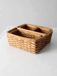 vintage wicker organizing basket set 4