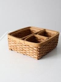 vintage wicker organizing basket set 4