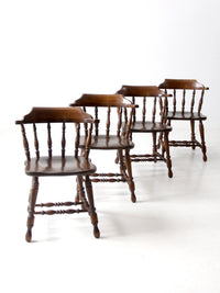 vintage Richardson Brothers Company oak dining chairs set of 4