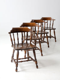 vintage Richardson Brothers Company oak dining chairs set of 4