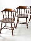 vintage Richardson Brothers Company oak dining chairs set of 4