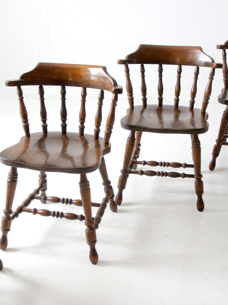 vintage Richardson Brothers Company oak dining chairs set of 4