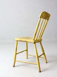 antique primitive painted plank seat chair