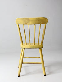antique primitive painted plank seat chair