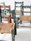 Mexican folk art children's chair collection set of 8