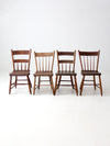 antique American primitive chairs set of 4