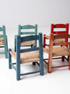 Mexican folk art children's chair collection set of 8