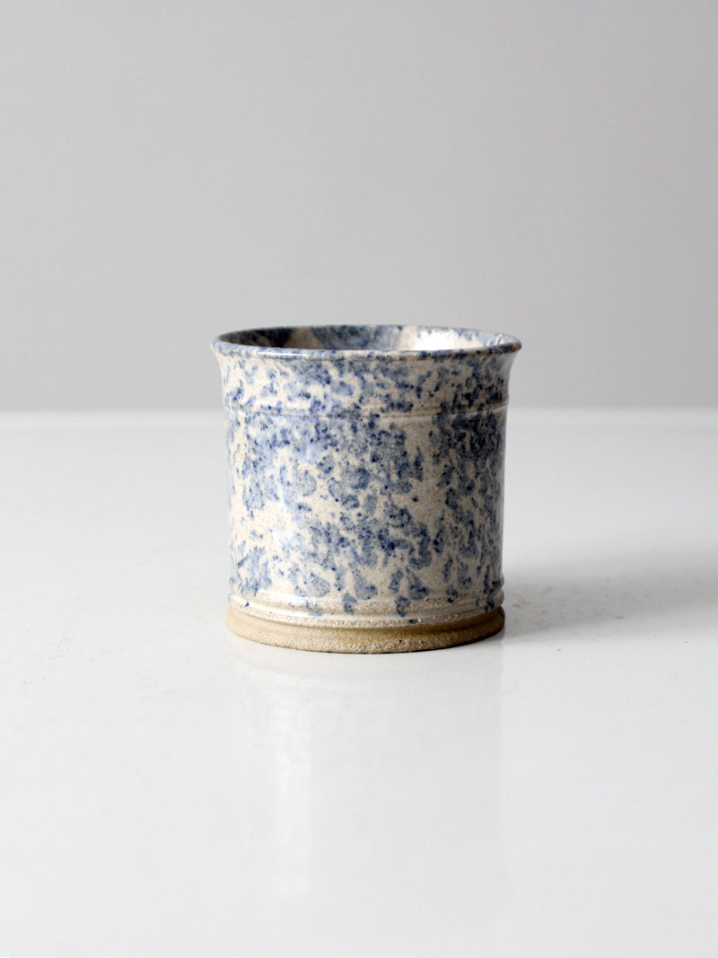 vintage spongeware studio pottery mug