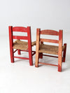 Mexican folk art children's chair collection set of 8