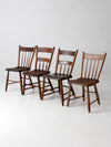 antique American primitive chairs set of 4