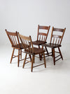 antique American primitive chairs set of 4