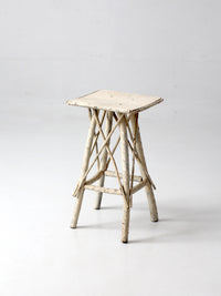 antique Adirondack twig side table