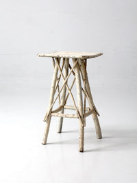 antique Adirondack twig side table