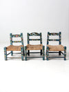 Mexican folk art children's chair collection set of 8