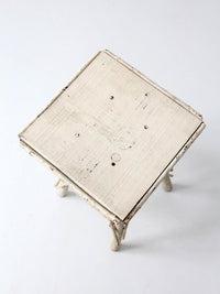 antique Adirondack twig side table